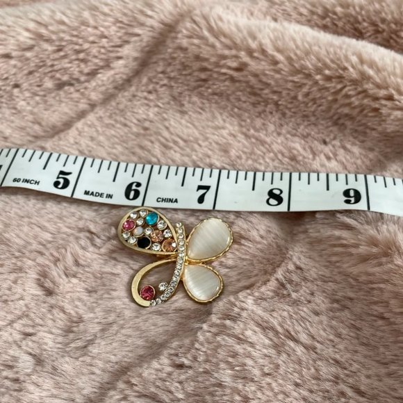 Vintage Crystal Butterfly Broach/Pin - Picture 3 of 4
